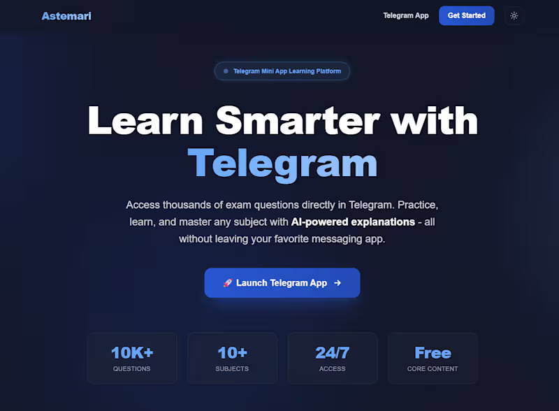 Cover image for An edtech exam preparation telegram
