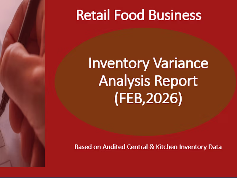 Cover image for Inventory Variance Audit & Analysis (Retail Food Business)