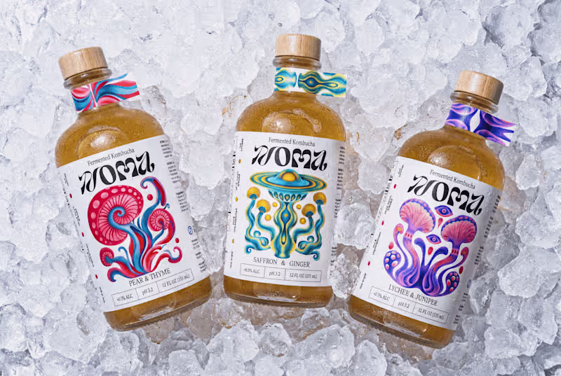 Cover image for NOMA | Kombucha Branding, Label, Logo, Illustration