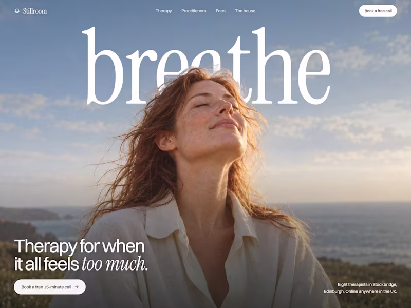 Cover image for Stillroom: Therapy Practice Website