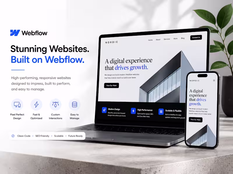 Cover image for A Webflow Website Designed to Stand Out & Perform