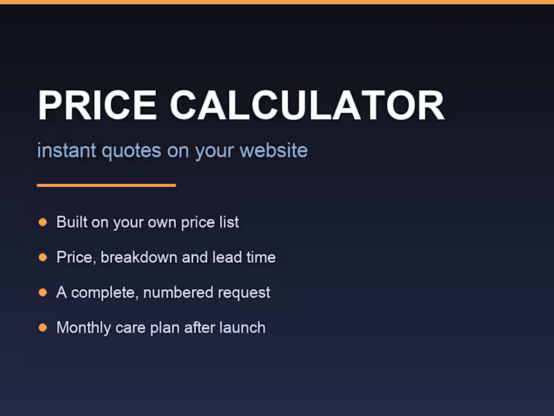 Cover image for Instant Price Calculator for Your Website