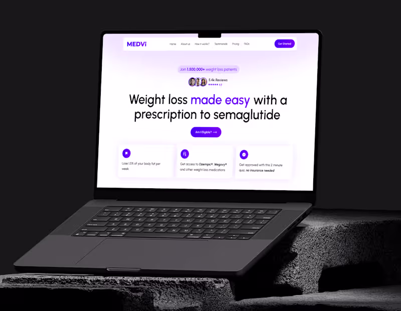 Cover image for 🏥 Medvi Landing Page | 🚶♂️ Weight Loss Purpose FIGMA Design