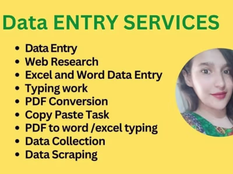 Cover image for I will provide accurate data entry and virtual assistant.