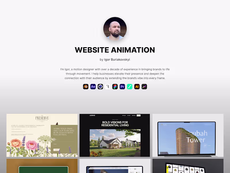 Cover image for Animated website