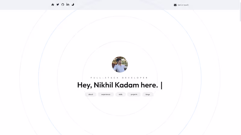 Cover image for Portfolio - Nikhil Kadam