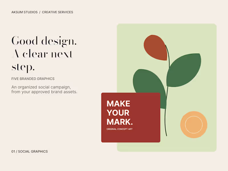 Cover image for Social Media Starter Pack | 5 Branded Graphics