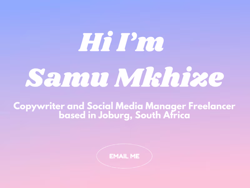 Cover image for Copywriter & Social Media Freelancer