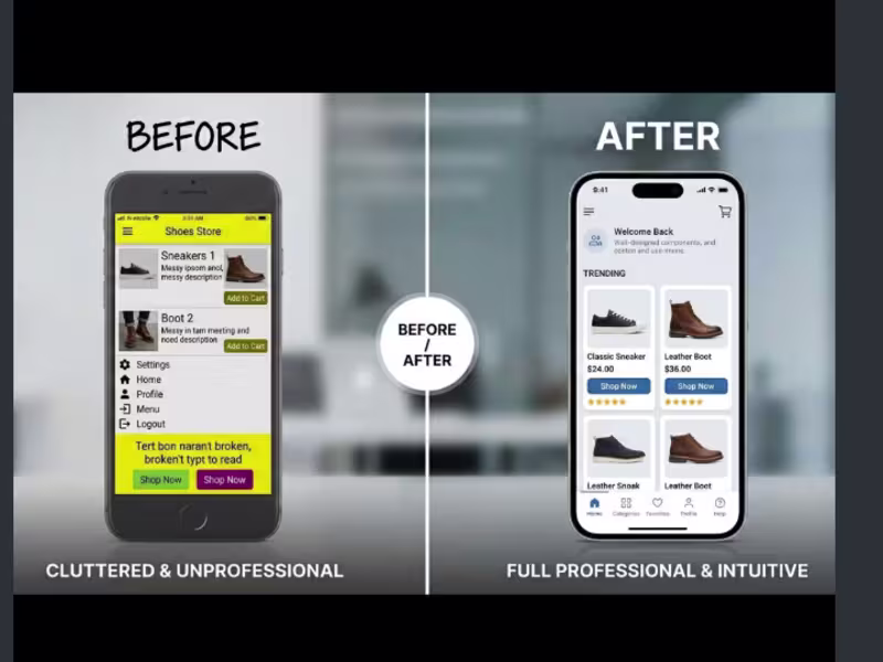 Cover image for Professional Mobile App UI/UX Redesign for Enhanced UX & Sales