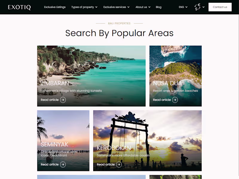 Cover image for Exotiq Property - Bali Luxury Real Estate Platform