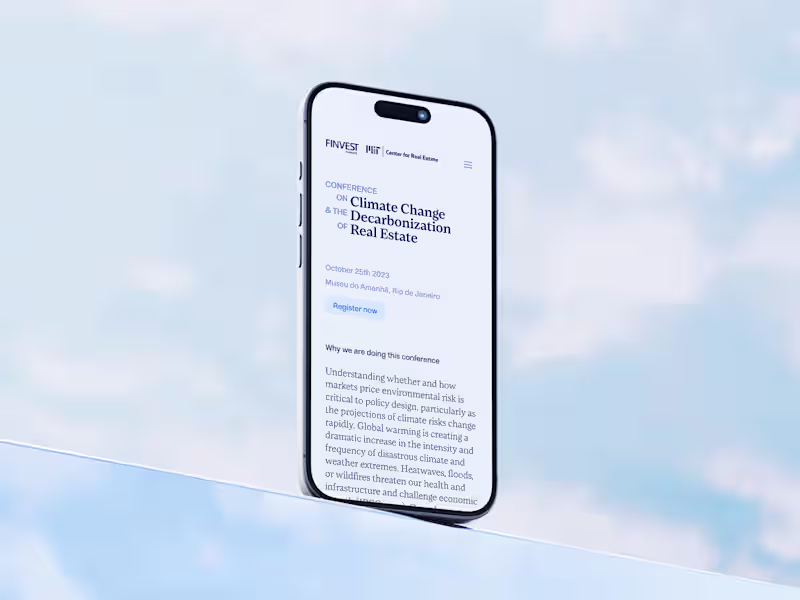 Cover image for Climate Conference - Landing page design