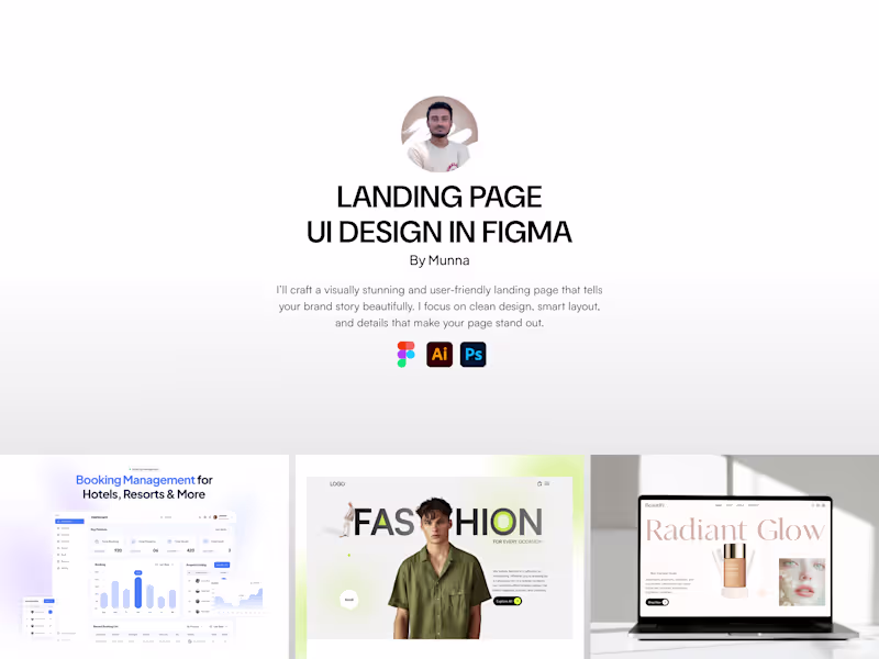 Cover image for Landing page UI Design