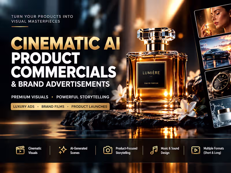 Cover image for Cinematic AI Product Commercials & Brand Advertisements