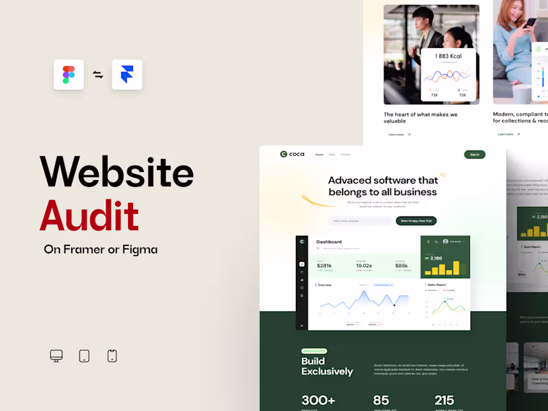 Cover image for I will do a Website Audit on Framer or Figma