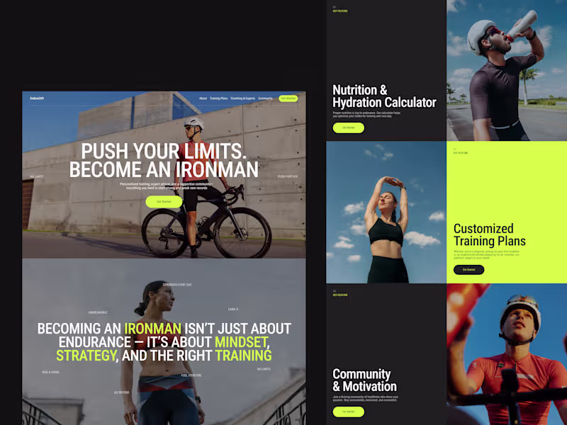 Cover image for Website for athletes preparing for