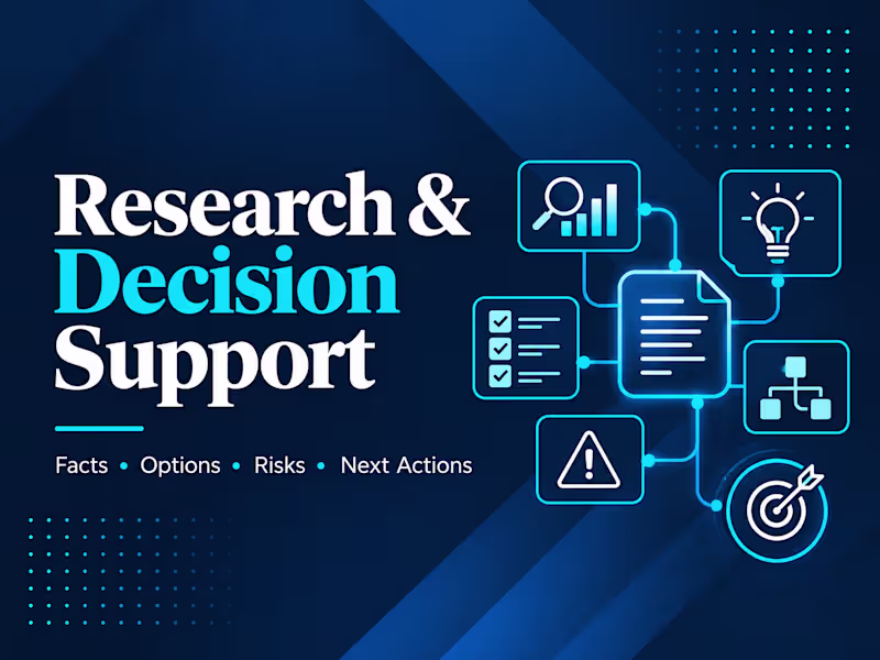 Cover image for Research & Decision Support Report