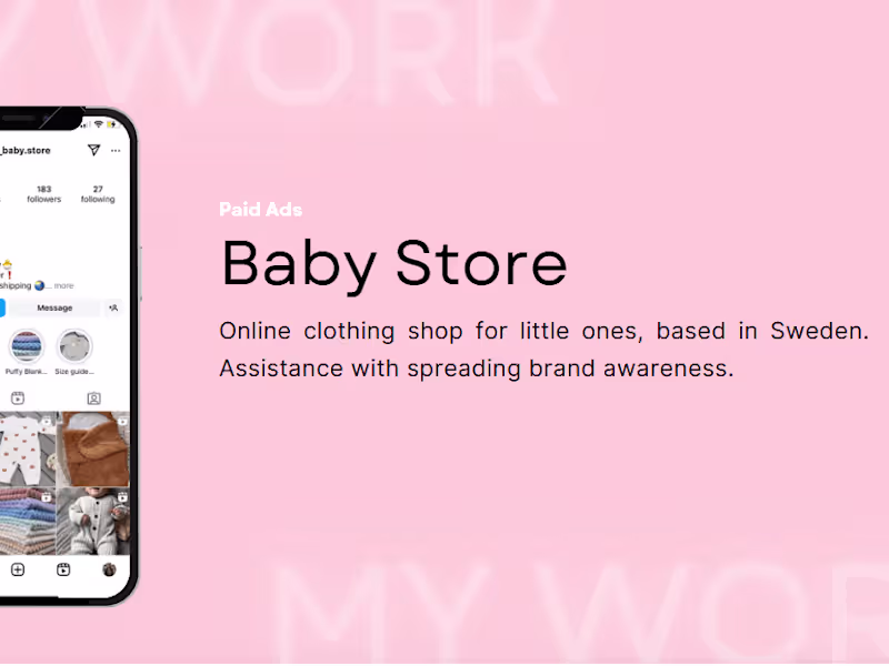 Cover image for Paid Advertising for baby store
