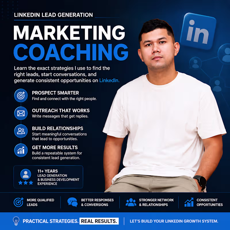 Cover image for LinkedIn or Email Lead Generation Coaching