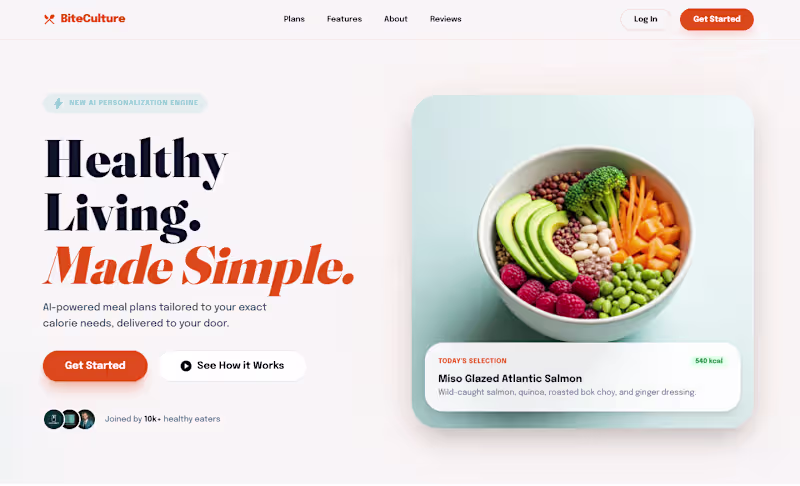 Cover image for BiteCulture is an AI-powered meal
