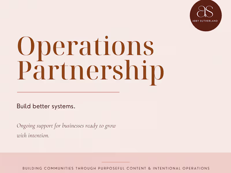 Cover image for Operations Partnership