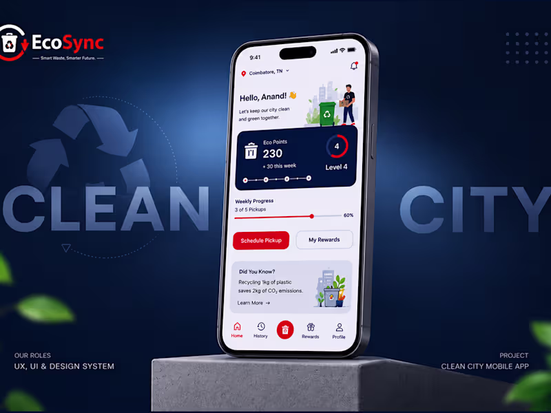 Cover image for EcoSync – End-to-End Product Design Case Study