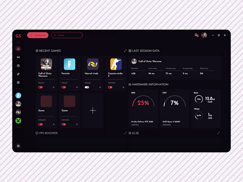 Cover image for GS - UI for Desktop Dashboard