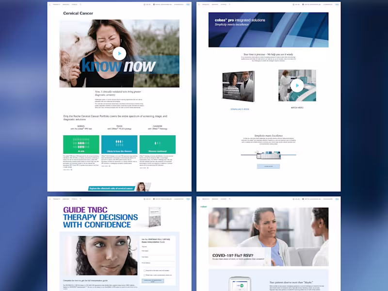 Cover image for Landing Pages for Roche Diagnostics