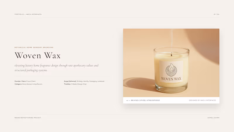 Cover image for Woven Wax is a handcrafted