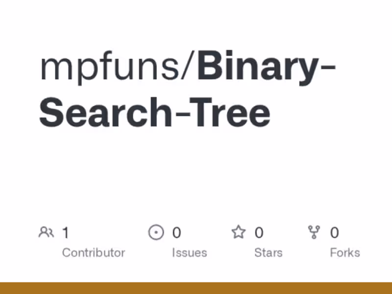 Cover image for Binary Search Tree Coursework