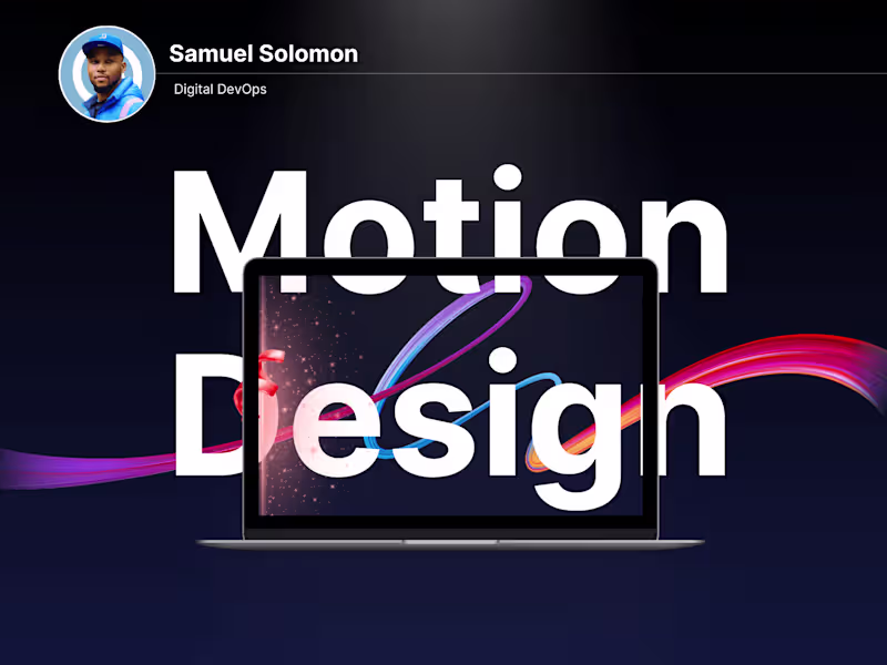 Cover image for Motion Graphics Design