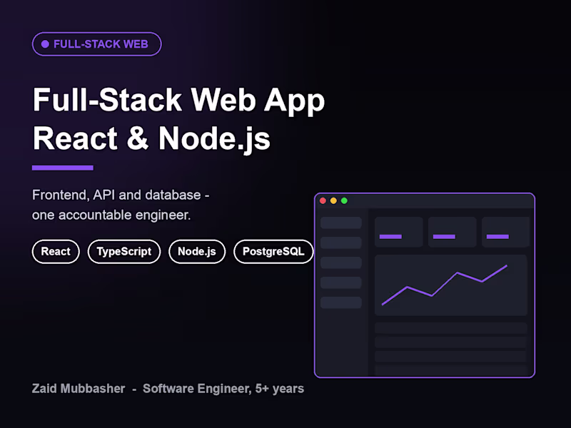 Cover image for Full-Stack Web App — React, TypeScript & Node