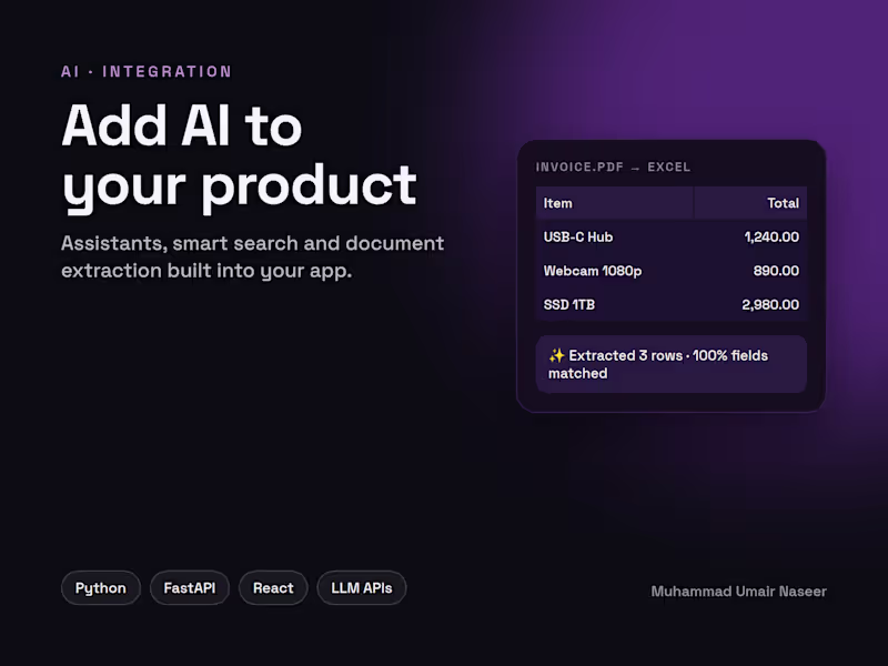 Cover image for AI Feature Integration