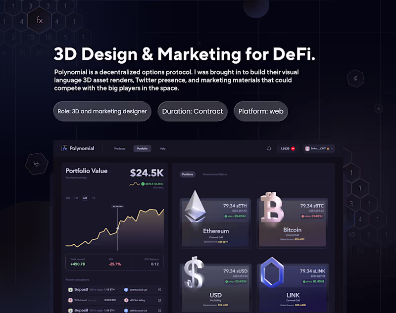 Cover image for 3D Design & Marketing for DeFi.