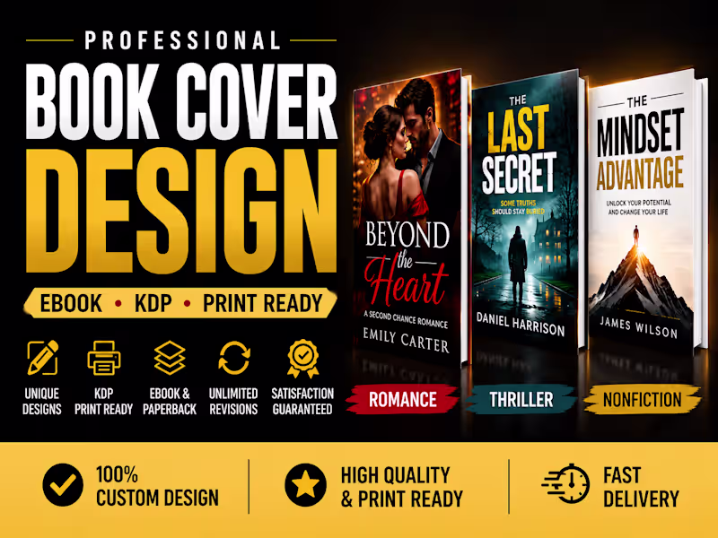 Cover image for Quick Book Cover Design for Fiction & Non-Fiction Authors