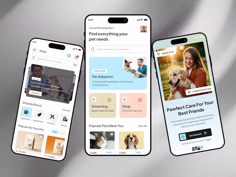 Cover image for 🐾 PetCare Mobile App UI/UX