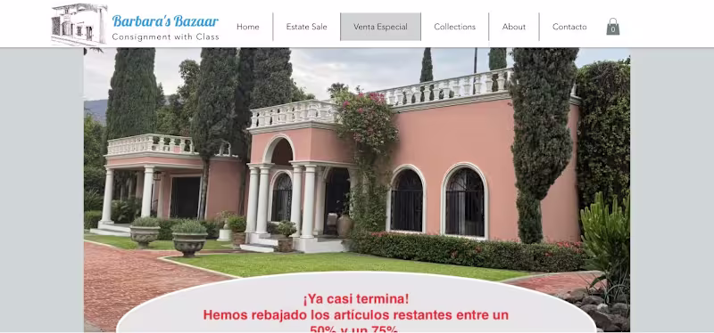 Cover image for Barbara's Bazaar — Bilingual Estate Sale Landing Page
