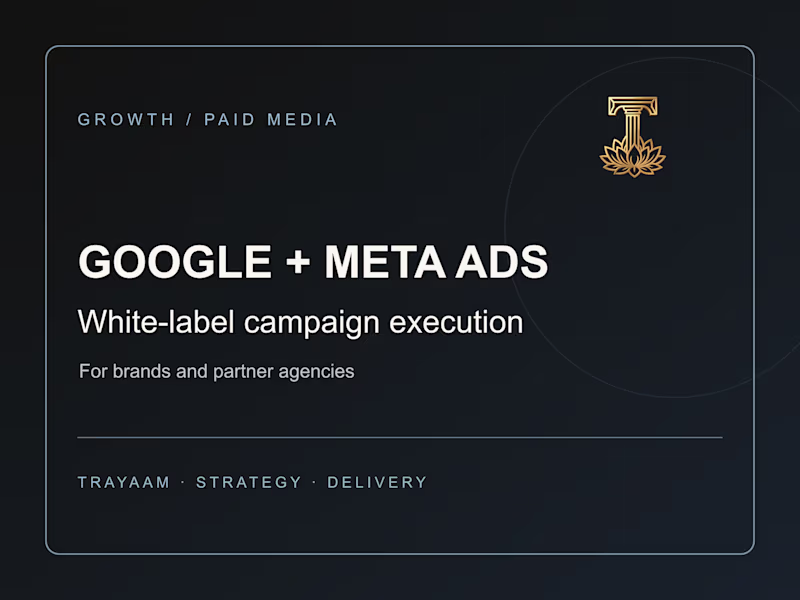 Cover image for Google Ads & Meta Ads Campaign Management