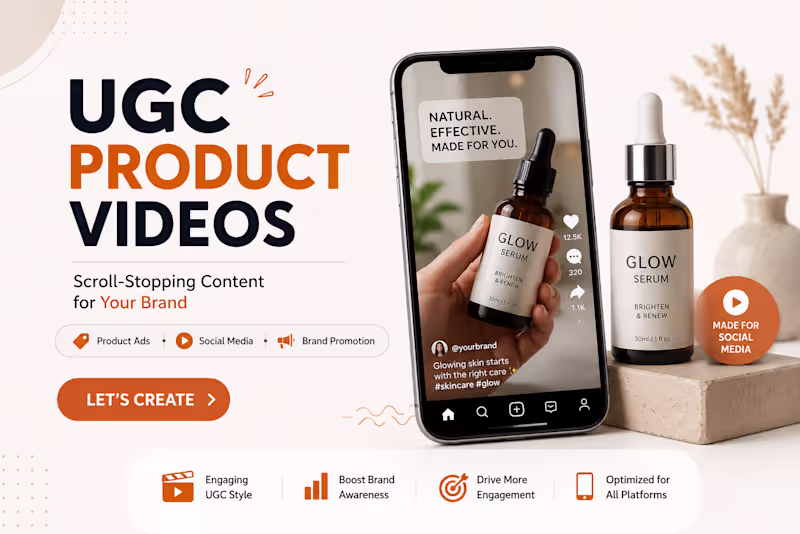 Cover image for UGC Product Promotional Videos for Brands & Businesses