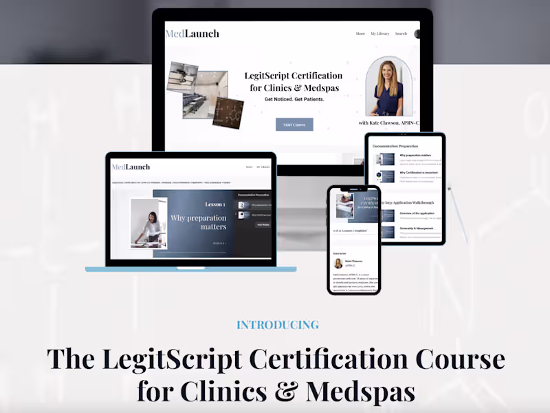 Cover image for MedLaunch (Kate Clawson, APRN-C)
Compliance-Ready Clinical