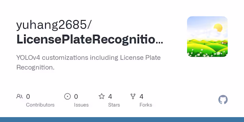 Cover image for License Plate Recognition with YOLOv4 and Tesseract OCR