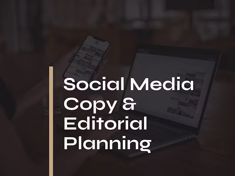 Cover image for Social Media Copy & Editorial Planning