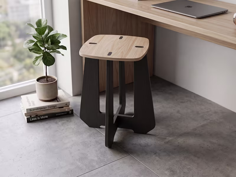 Cover image for Harmony: Flat-Pack Scandinavian Stool Concept