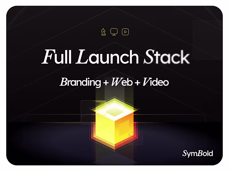 Cover image for Full Launch Stack / branding + Web + Video
