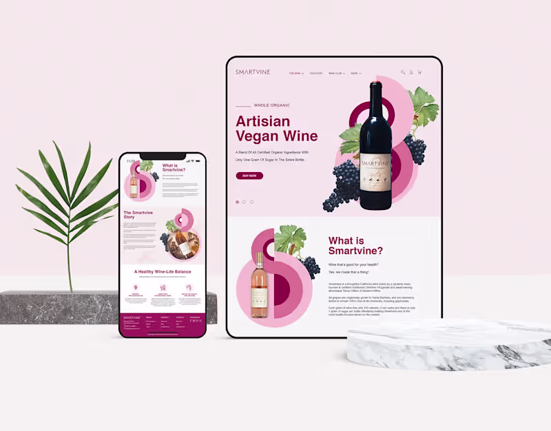 Cover image for Smartvine Wine - UI/UX Web Design Landing Page