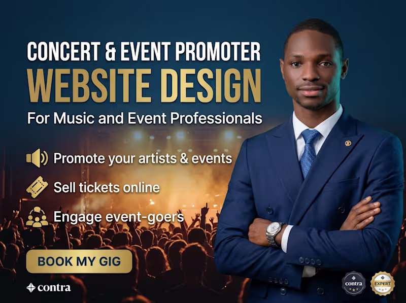 Cover image for Concert & Event Promoter Website Design