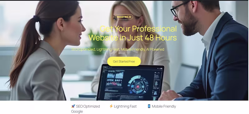 Cover image for Website Design for SmartBiz AI