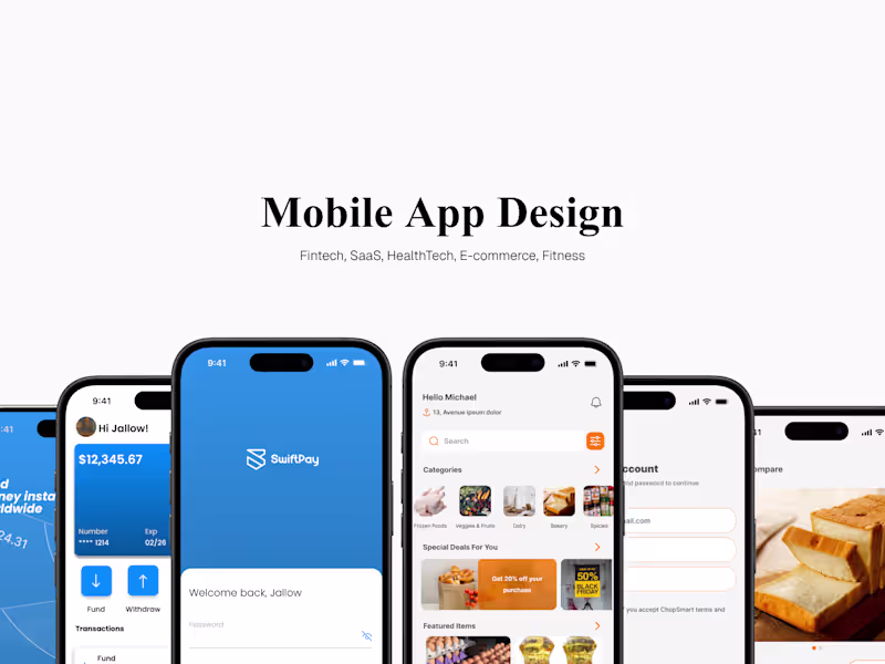 Cover image for Mobile App UI/UX Design
