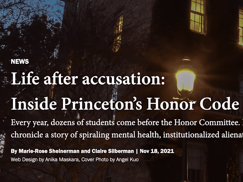 Cover image for Life after accusation: Inside Princeton’s Honor Code