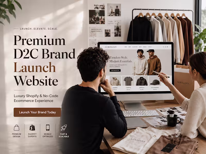 Cover image for Design a Premium D2C Brand Launch Website