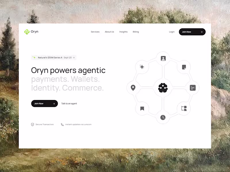 Cover image for Oryn Fintech Card — Premium Banking Card UI